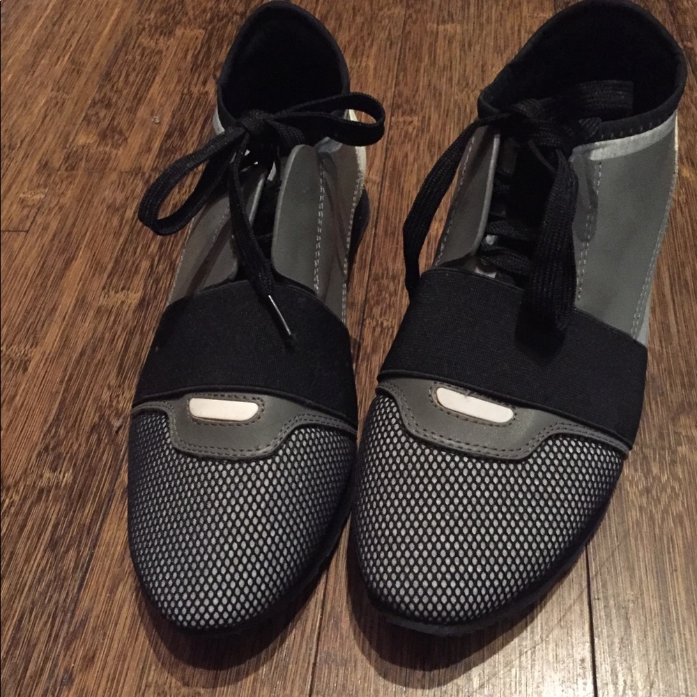 Black athletic shoes